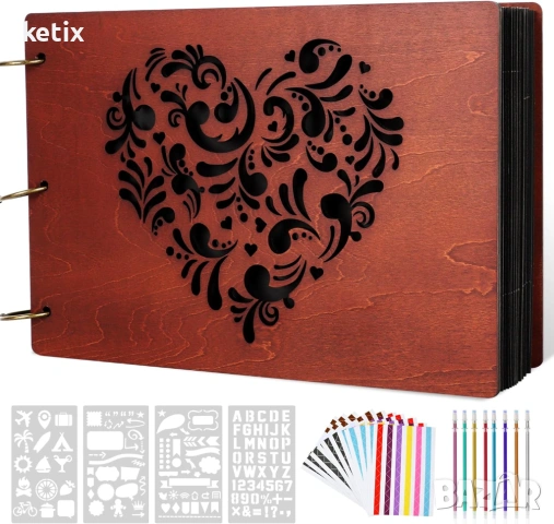 Дървен фотоалбум