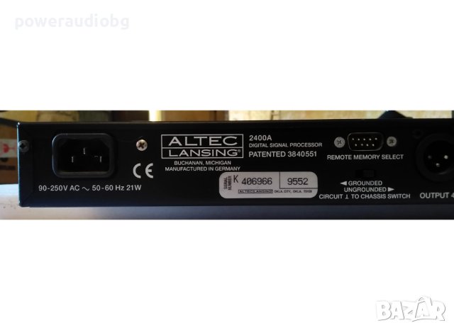 Vintage Дигитален звуков процесор Altec Lansing 2400A Digital Signal Processor (DSP), снимка 9 - Ресийвъри, усилватели, смесителни пултове - 43660155