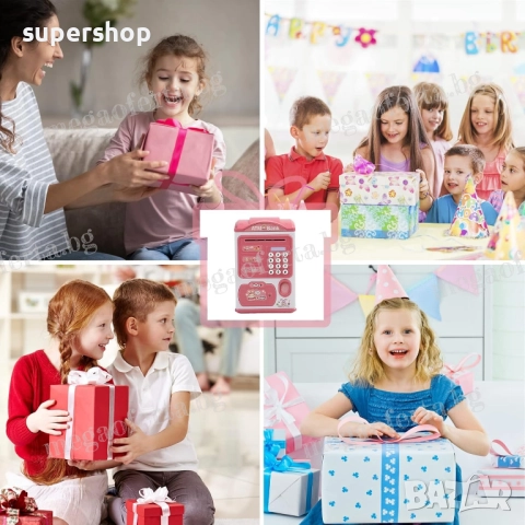 ПРОМО! Детска Касичка Сейф за Банкноти и Монети с Парола и Пръстов Отпечатък, снимка 9 - Други - 52424297