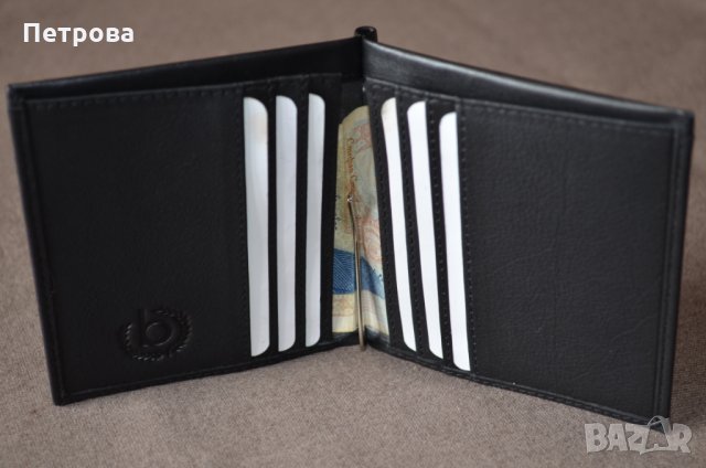 Bugatti Veloce Dollar Сlip черен портфейл, снимка 9 - Портфейли, портмонета - 32742570