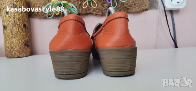Оранжеви Обувки, мокасини 38н.Естествена кожа , снимка 11 - Дамски ежедневни обувки - 49474683