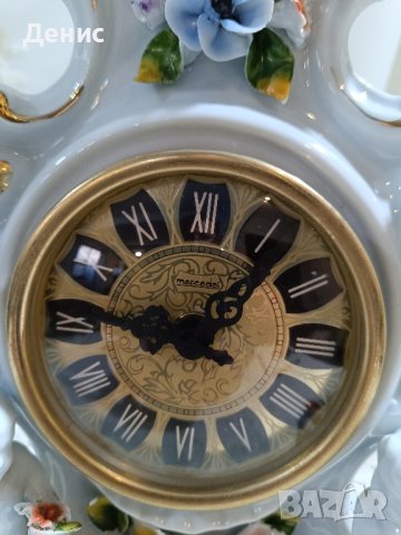 Порцеланов часовник 754, снимка 4 - Антикварни и старинни предмети - 43270140