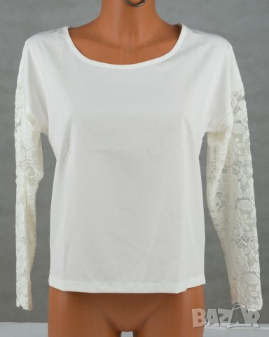 Дамска блуза в цвят екрю марка Foggy , снимка 1 - Блузи с дълъг ръкав и пуловери - 37232936