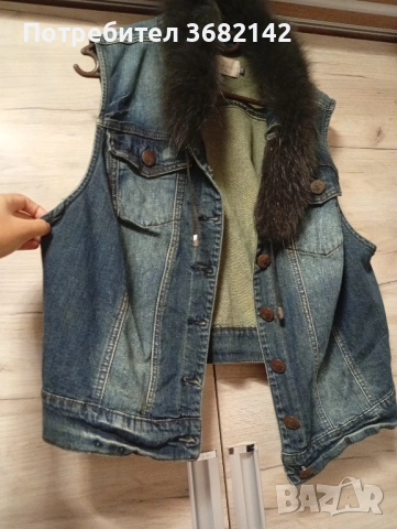 продавам Дънков елек с естествена яка , снимка 14 - Елеци - 51468264