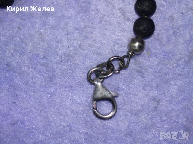 ЧАСТ от СРЕБЪРНА ГРИВНА СРЕБРО 925 с ТОПЧЕТА от ВУЛКАНИЧЕН КАМЪК и МАРКАЗИТИ на КРЪСТЧЕТО 40987, снимка 13 - Гривни - 43225262