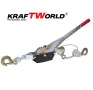Лебедка 4т KraftWorld – със стоманено въже 2,5м и 2 куки, снимка 4