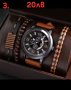 Модерни мъжки - бизнес/спортни кварцови ръчни часовници, снимка 5