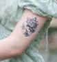 3D Сладко коте котенце с пеперуди временна татуировка татос татус Tattoo, снимка 5
