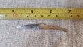 Миниатюрна ножка от стомана,кост и месингови набивки, снимка 1 - Антикварни и старинни предмети - 28454945