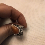 Авторска изработка масивен сребърен пръстен с карнеол, снимка 6