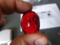 Натурален сертифициран червен Топаз 90 карата , рубин смарагд сапфир диамант  изомруд, снимка 2