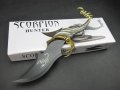 Декоративен нож - Scorpion Hunter Knife  на  декоративна стойка, снимка 2