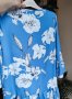 Нова синя флорална рокля , снимка 4