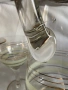 Стъклен соц керамичен сервиз за вино - кана и 6 броя чаши на столче , снимка 3
