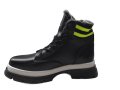 Дамски водоустоичиви черни боти със зелен акцент, снимка 3
