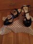 Дамски сандали от естествен лак+подарък стилни обеци, снимка 5