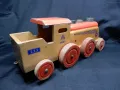 СТАРА РЕТРО ДЪРВЕНА ИГРАЧКА ЛОКОМОТИВ HABA GERMANY, снимка 4