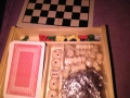 Пет игри в едно карти домино барбут не се сърди човече и шах нови, снимка 4