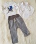 Ленен панталон H&M, риза и блуза  9-12 месеца , снимка 5