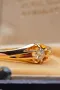 Дамски Златен Пръстен Арт Деко 18к/750 Диамант Old mine cut London 1920г , снимка 7