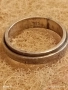 Сребърен въртящ се пръстен с точкови детайли интересен 44906, снимка 7