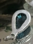 Нов сребърен медальон с Кианит, снимка 3
