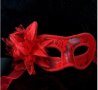 червена твърда Домино маска за лице очи карнавал парти, снимка 1 - Други - 27954767