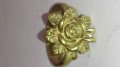 Старинен бронзов пръстен роза ювелирна изработка уникат -12739, снимка 9