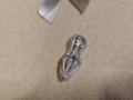 Сребърна брошка филигран - Пантофка (13), снимка 2