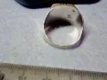 Стар РЪЧНО РЕТРО ОРНАМЕНТИРАН СРЕБЪРЕН ПРЪСТЕН СРЕБРО 925 с ИНКРУСТИРАН ШЛИФОВАН ЧЕРЕН ОНИКС 48234, снимка 7