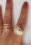 Златни пръстени Пирон  585-14K, снимка 4