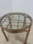 Кръгла градинска масичка от ратан и подсилено стъкло Outsunny , снимка 9