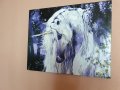 Картина рисувана акрил 40-50см еднорог , снимка 3