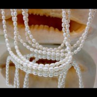 Петредов колие  от бели естествени перли, снимка 4 - Колиета, медальони, синджири - 38690372