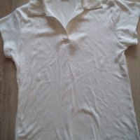 Нова памучна бяла тениска-С