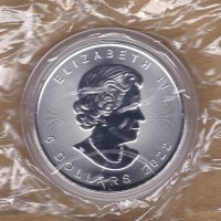 Канадски кленов лист 2022, 1 унция сребро, снимка 1 - Нумизматика и бонистика - 39772135