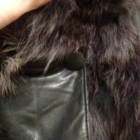 Палто от естествен косъм (ангорски заек), снимка 4 - Палта, манта - 38487284