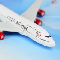 Боинг 747 самолет модел макет Virgin Atlantic метален B747, снимка 4 - Колекции - 27648633