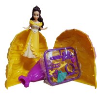 Кукла Ahelos, Принцеса, Жълта рокля, 9 аксесоара, 14х10 см, снимка 2 - Кукли - 40460040