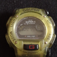 Рядък модел електронен часовник SUPER - G много красив стилен дизайн - 27019, снимка 1 - Мъжки - 36554745