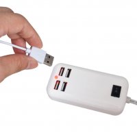 15W, USB зарядно-разклонител с 4 USB изхода, снимка 4 - Други стоки за дома - 28450290