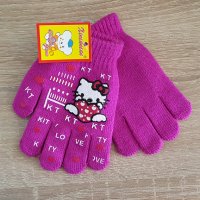 Детски зимни ръкавици за момиче машинно плетиво 3-4 години, снимка 7 - Шапки, шалове и ръкавици - 26879879