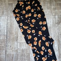 Летен нов прохладен ефирен панталон с широк крачол флорален десен с цветя , снимка 14 - Панталони - 36937516