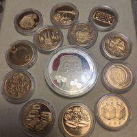 Коледни монети/късмети за баница,със златно покритие, снимка 1 - Нумизматика и бонистика - 43113534