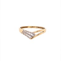 Златен дамски пръстен 1,10гр. размер:56 14кр. проба:585 модел:21634-5, снимка 1 - Пръстени - 43944947