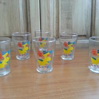 Ретро стъклени чаши чашки с патета, снимка 2 - Антикварни и старинни предмети - 37552175