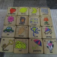 Дървени кубчета- картинки, букви, цифри, снимка 1 - Образователни игри - 32414621
