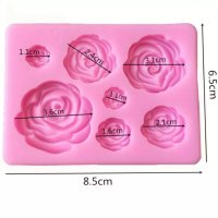Силиконов молд рози различни размери , снимка 4 - Форми - 33485240