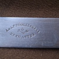 Стар Шведски нож Eskilstuna-рядка маркировка , снимка 3 - Антикварни и старинни предмети - 43424564