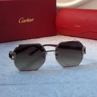 Cartier 2022 прозрачни дамски слънчеви очила Осмоъгълник с камъни, снимка 2 - Слънчеви и диоптрични очила - 38820742